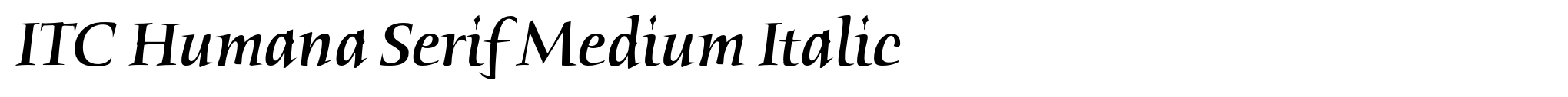 ITC Humana Serif Medium Italic image